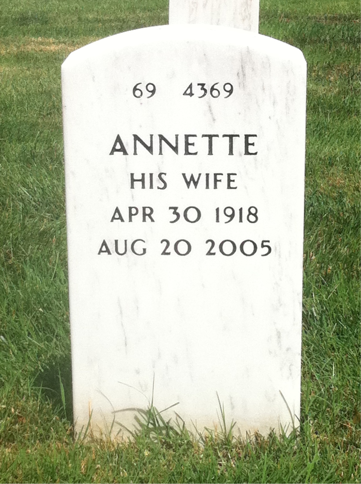 Back of headstone — John Sperling