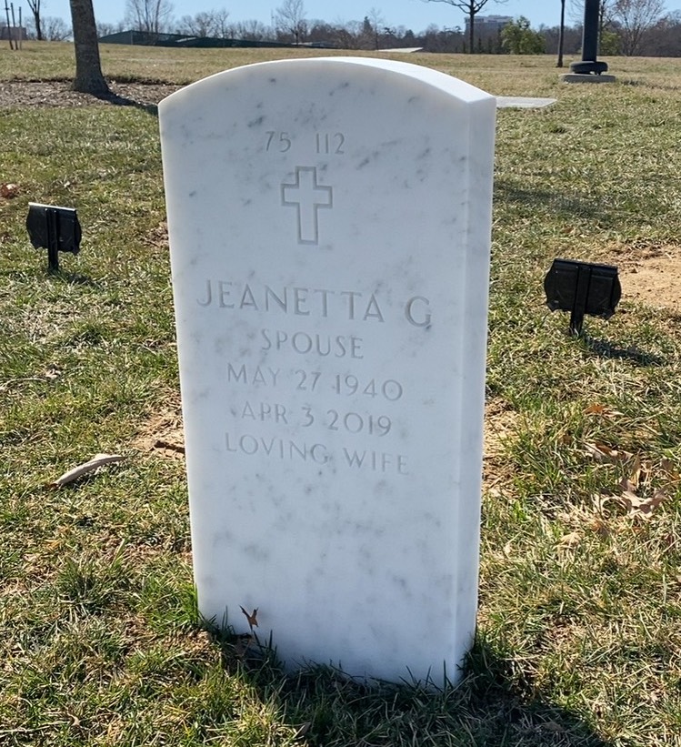 Back of headstone — Thomas Lee Stovall