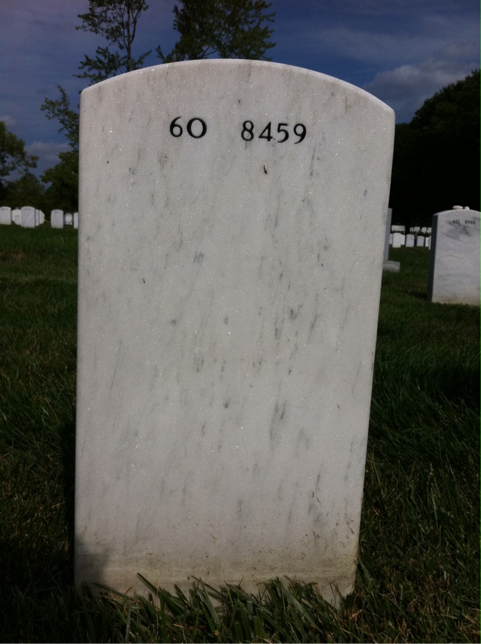 Back of headstone — Blake Treece