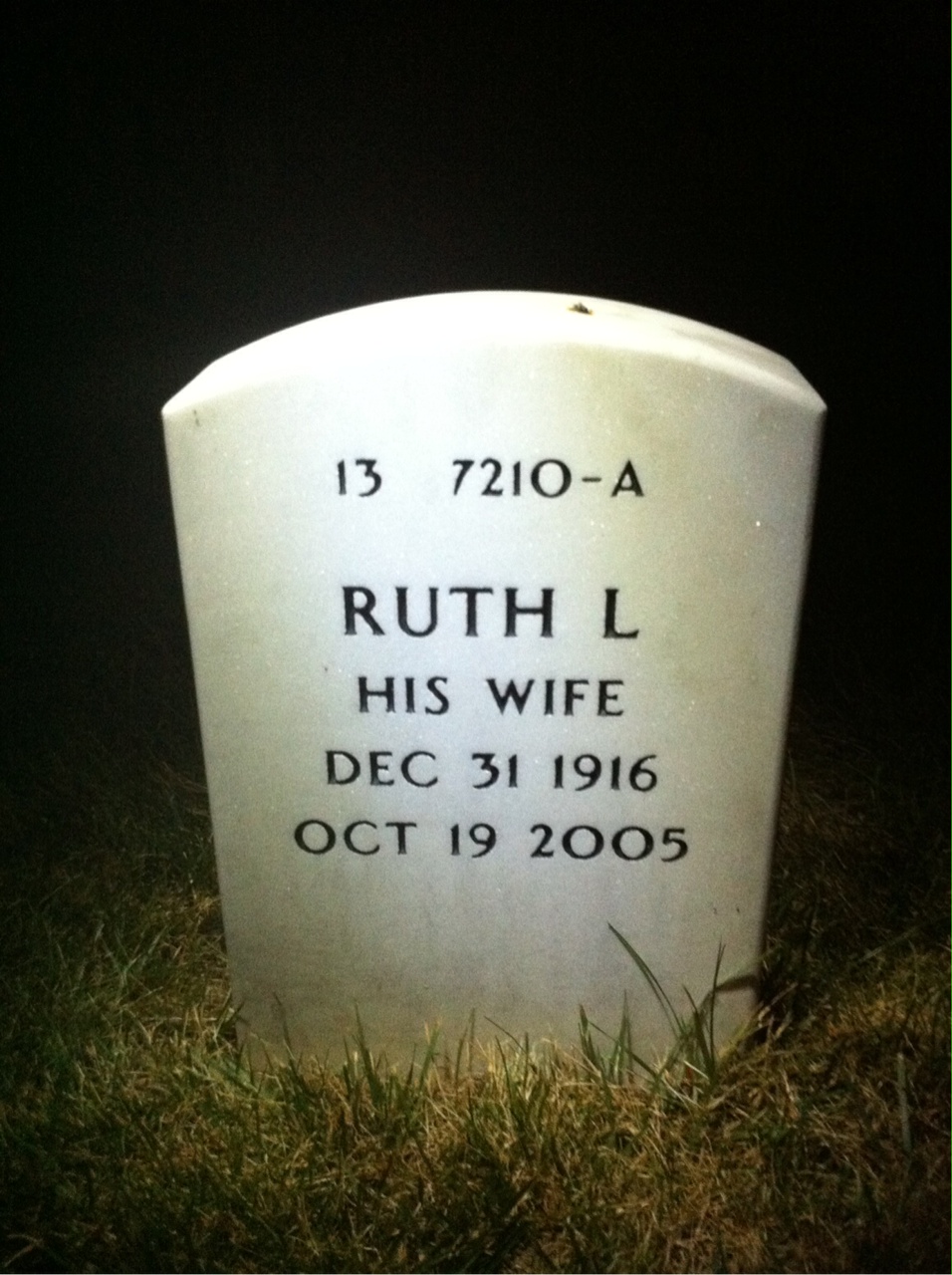 Back of headstone — Joel Parkes
