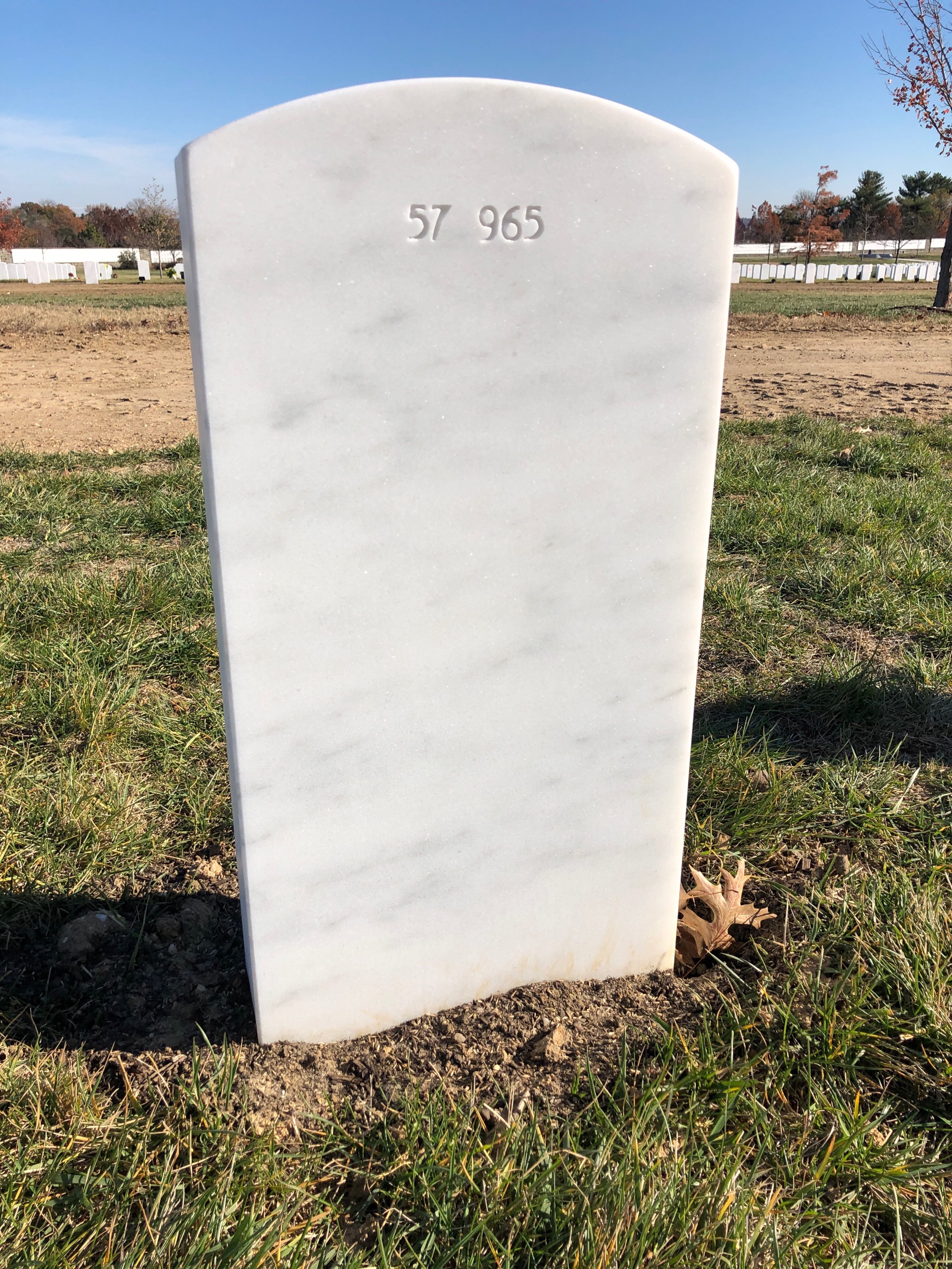 Back of headstone — Christopher Morse
