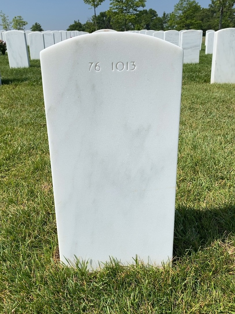 Back of headstone — William Howard Mcglockton