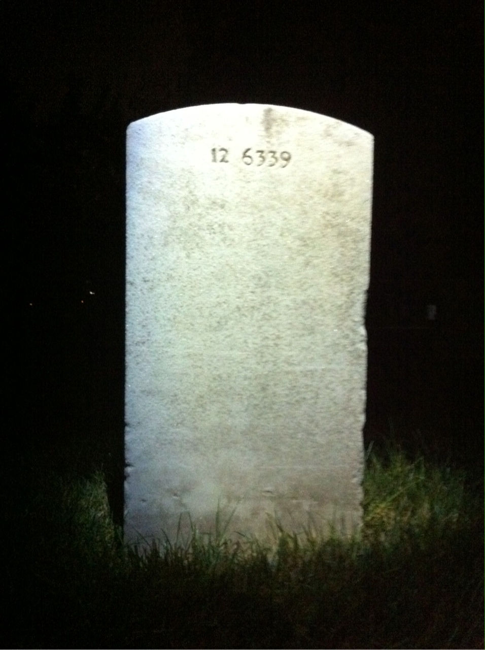 Back of headstone — Raymond Ault