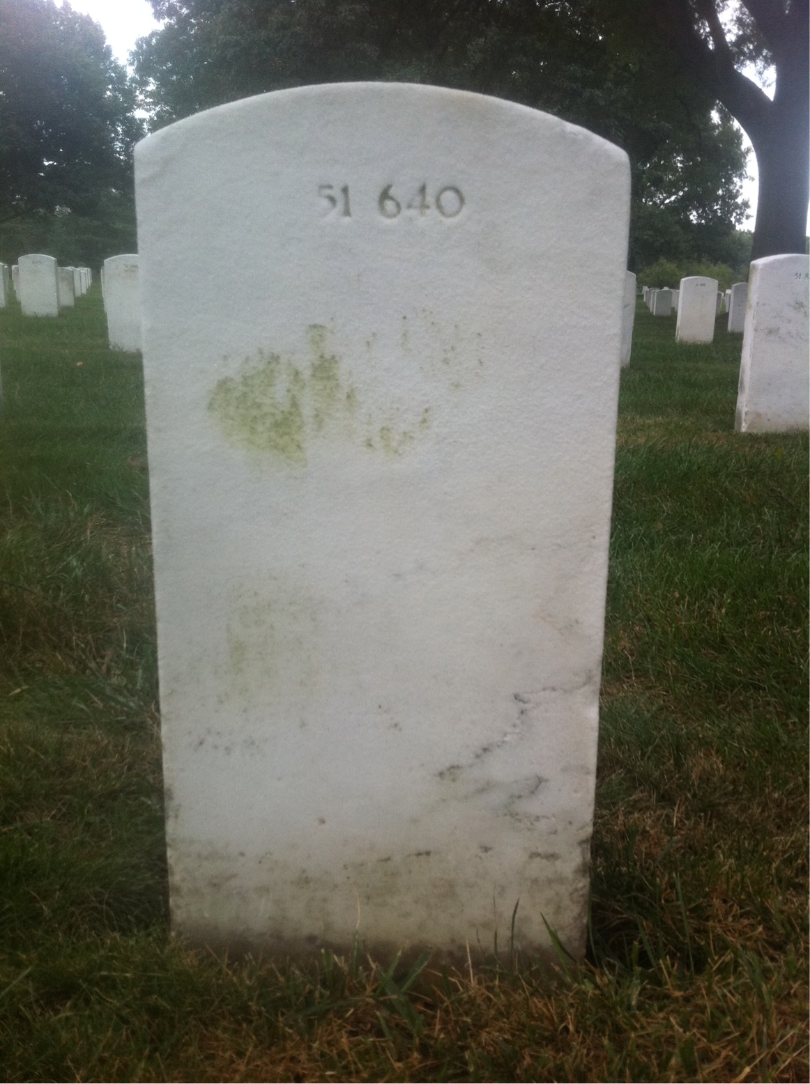 Back of headstone — Walter Ames