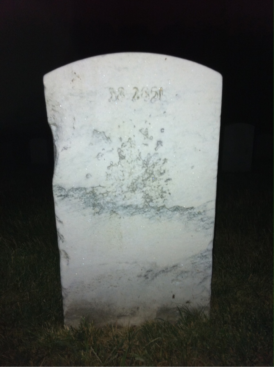Back of headstone — William F Shields