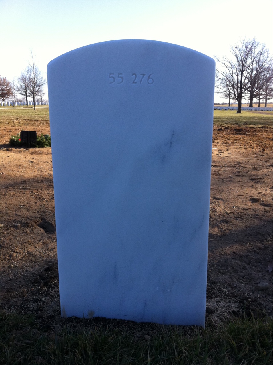 Back of headstone — Benjamin Banas