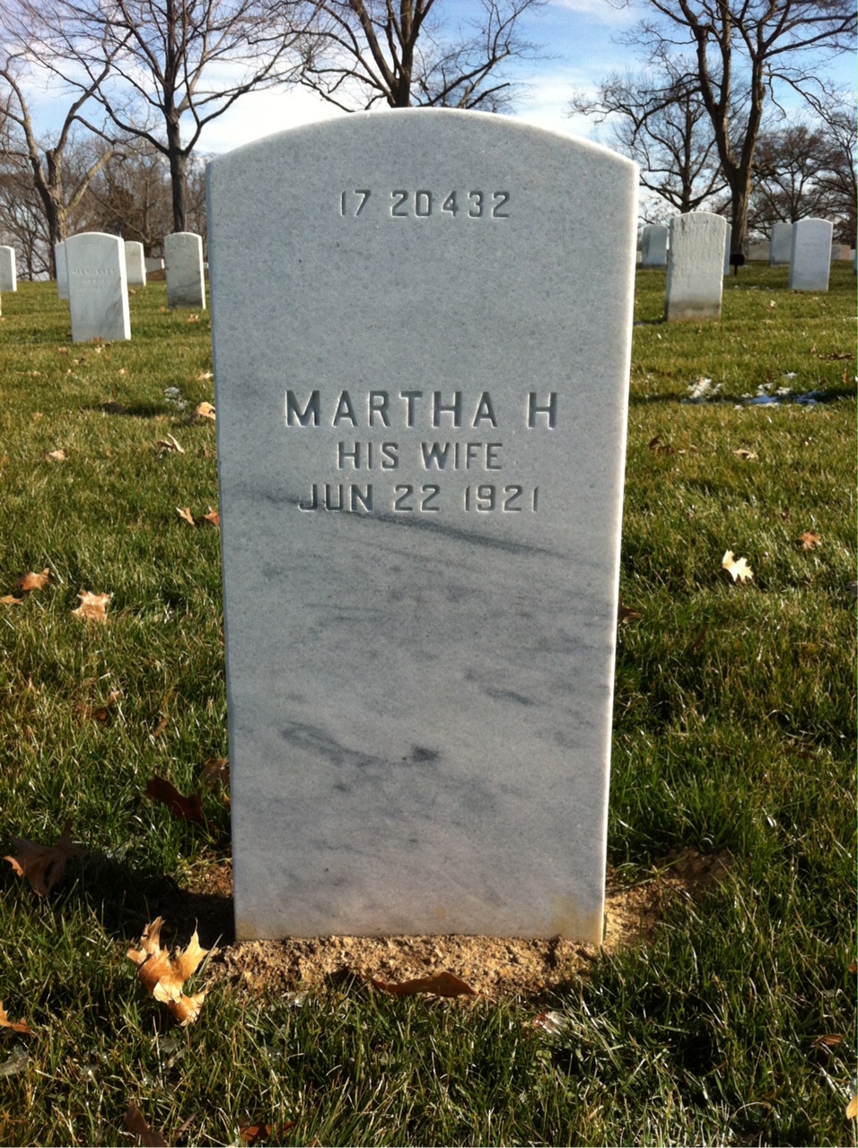Back of headstone — Algerson Aspinwall