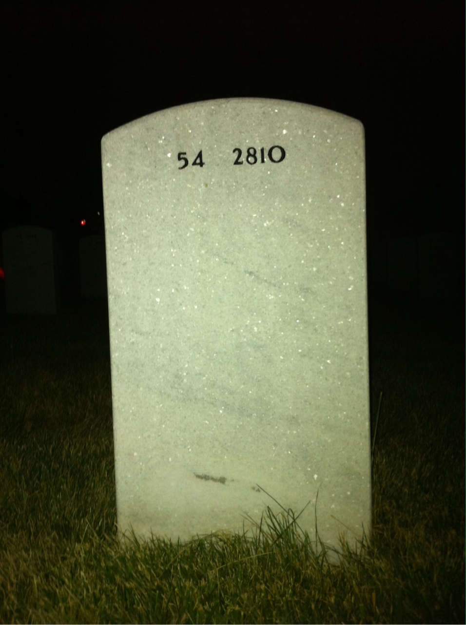 Back of headstone — Francis Parry
