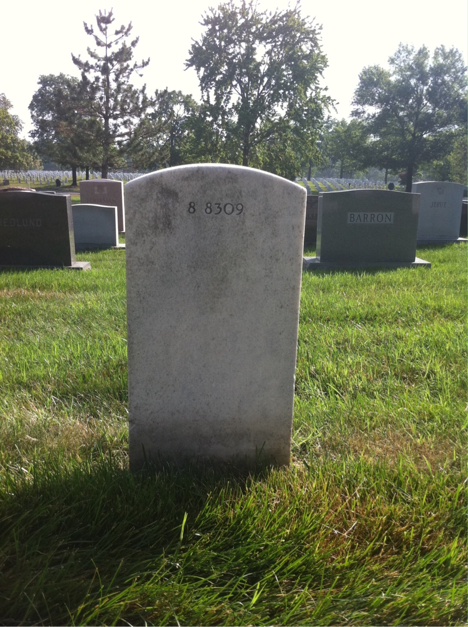 Back of headstone — Raymond Murray