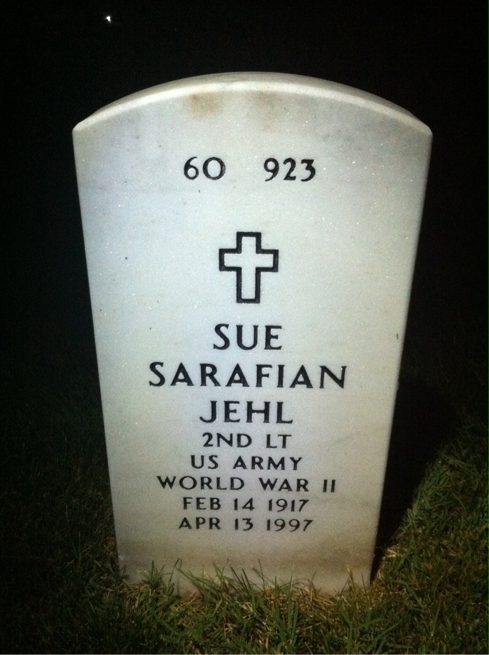 Back of headstone — Roland Jehl