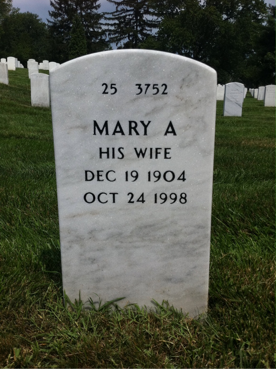 Back of headstone — Matthew Barbour