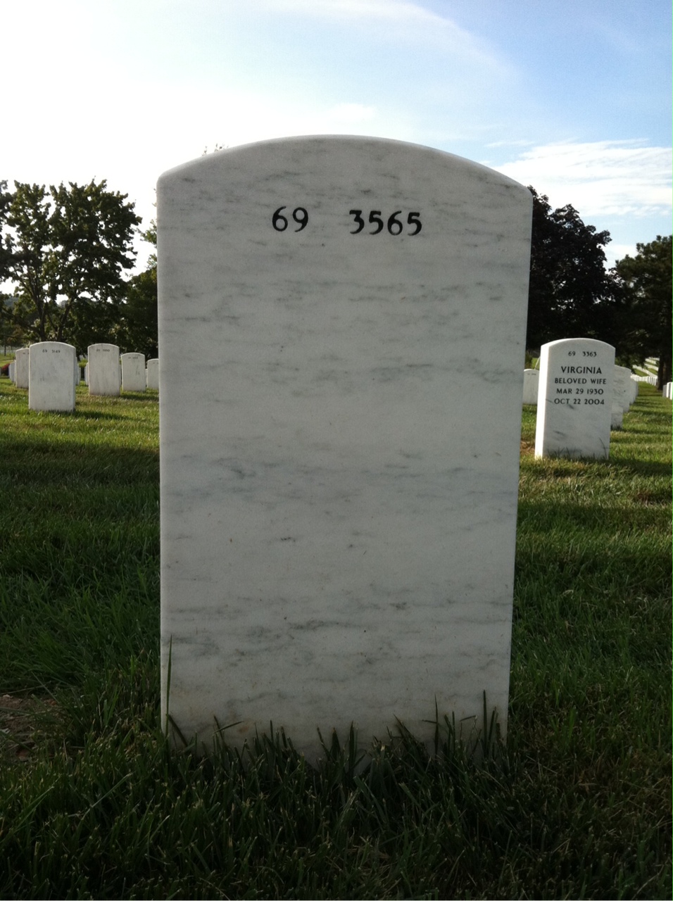 Back of headstone — Mary Harko