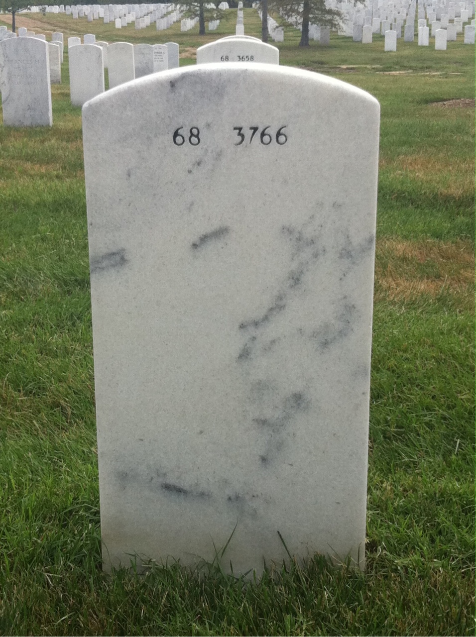 Back of headstone — Robert Flanagan