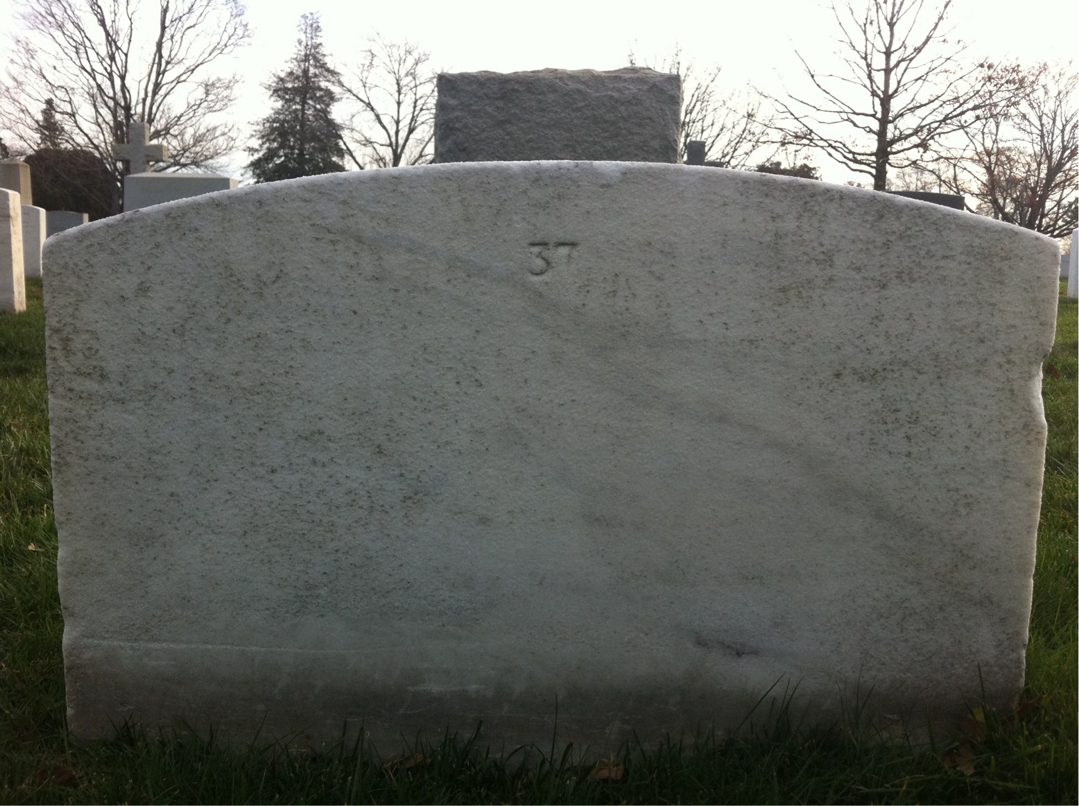 Back of headstone — Harold Baldwin