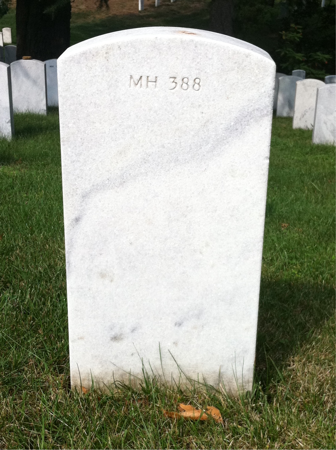 Back of headstone — Stanley Andrews
