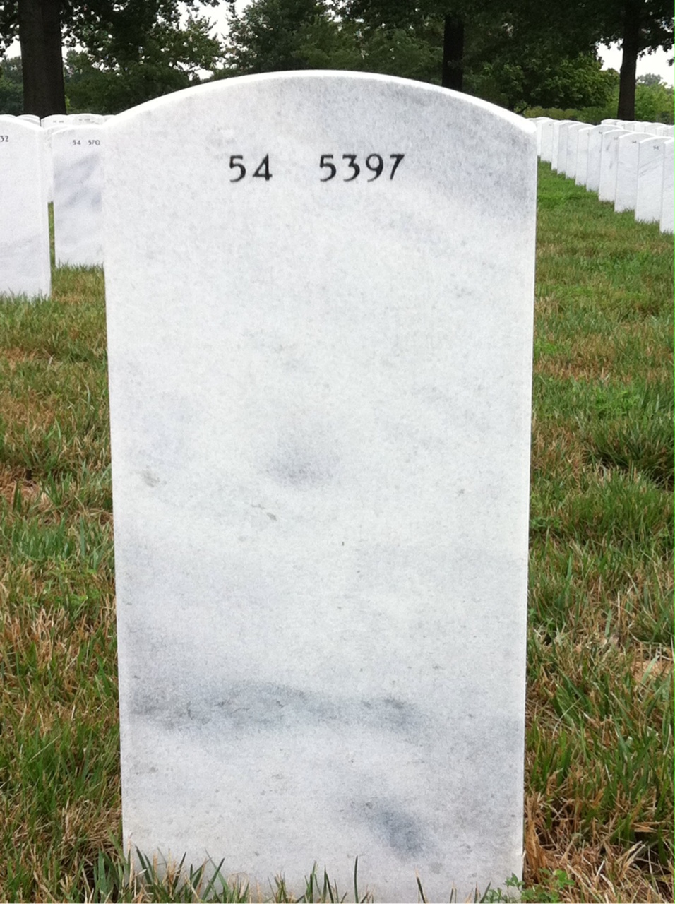 Back of headstone — Dennis King