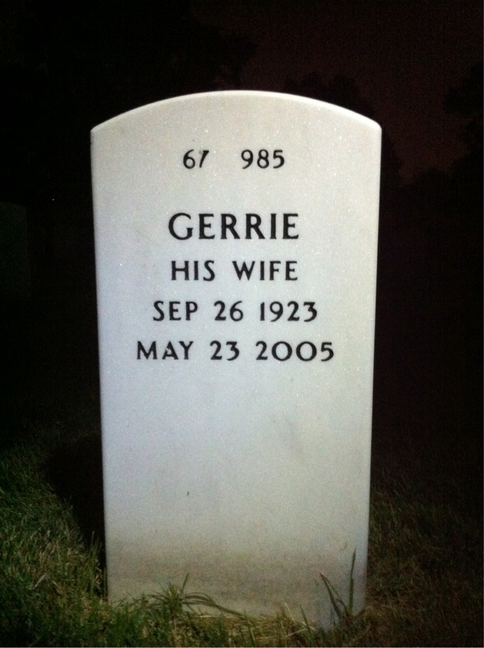 Back of headstone — Norman Kurlan