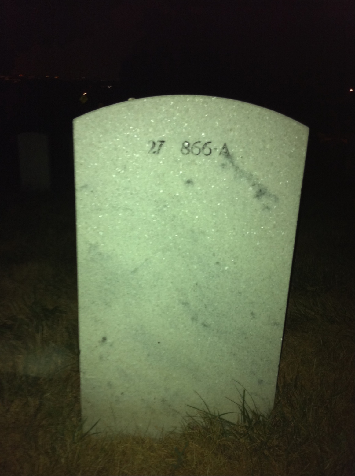 Back of headstone — Thomas Minor