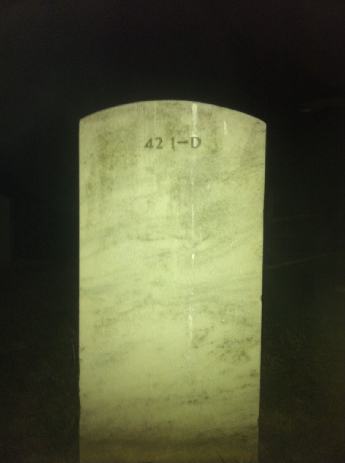 Back of headstone — Daniel Murphy