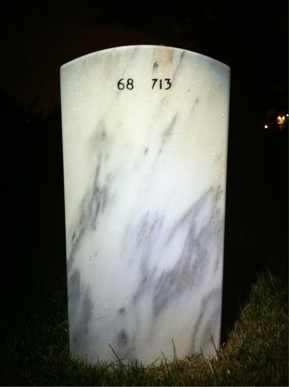 Back of headstone — Robert Pence