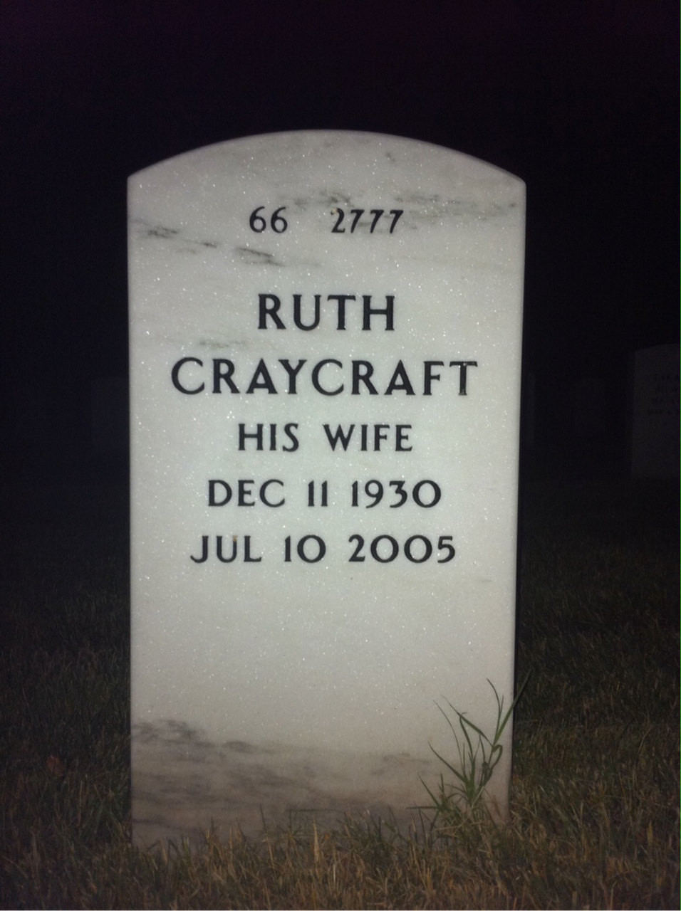 Back of headstone — Robert Frederick