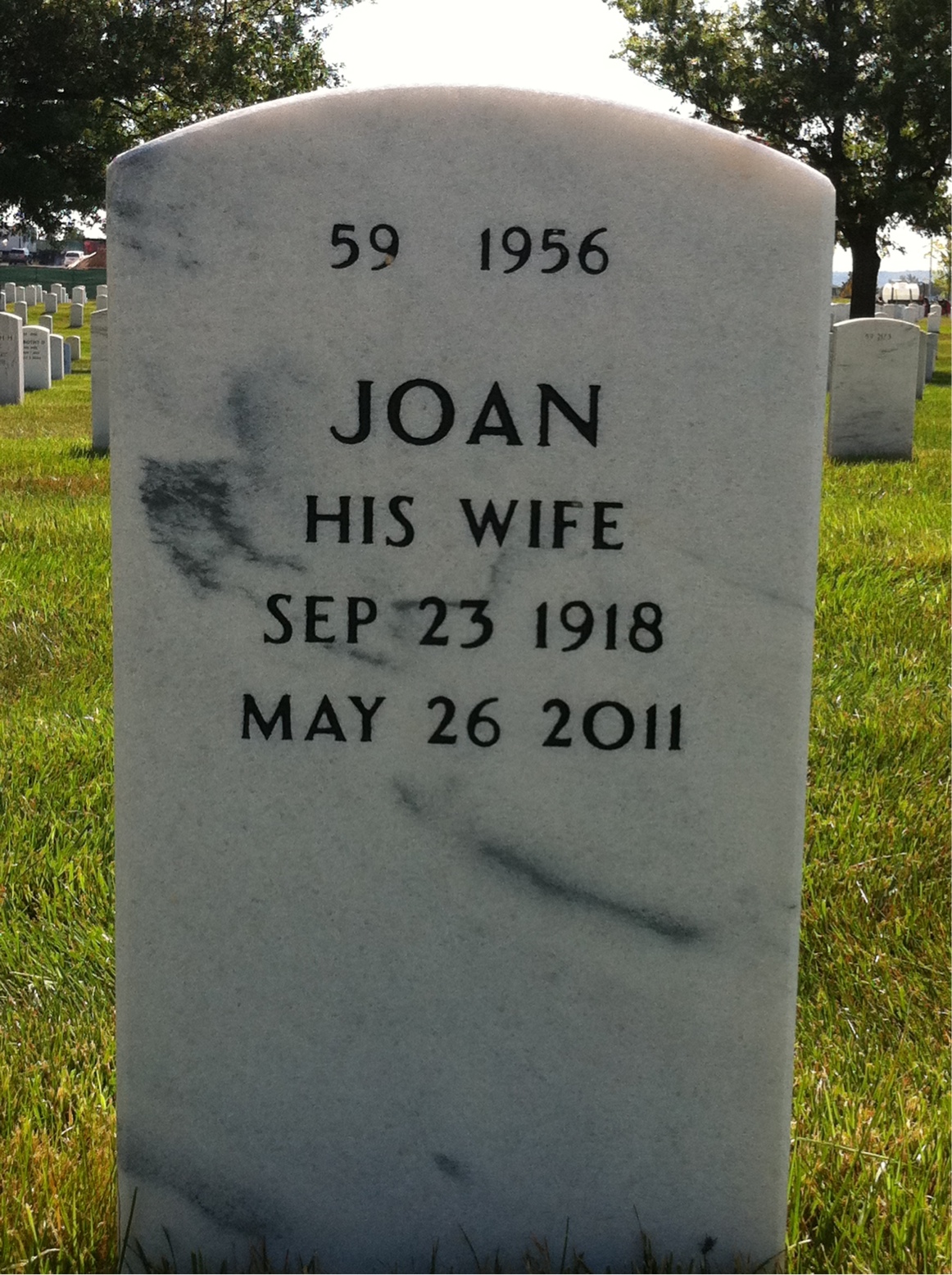Back of headstone — Joseph Berardelli