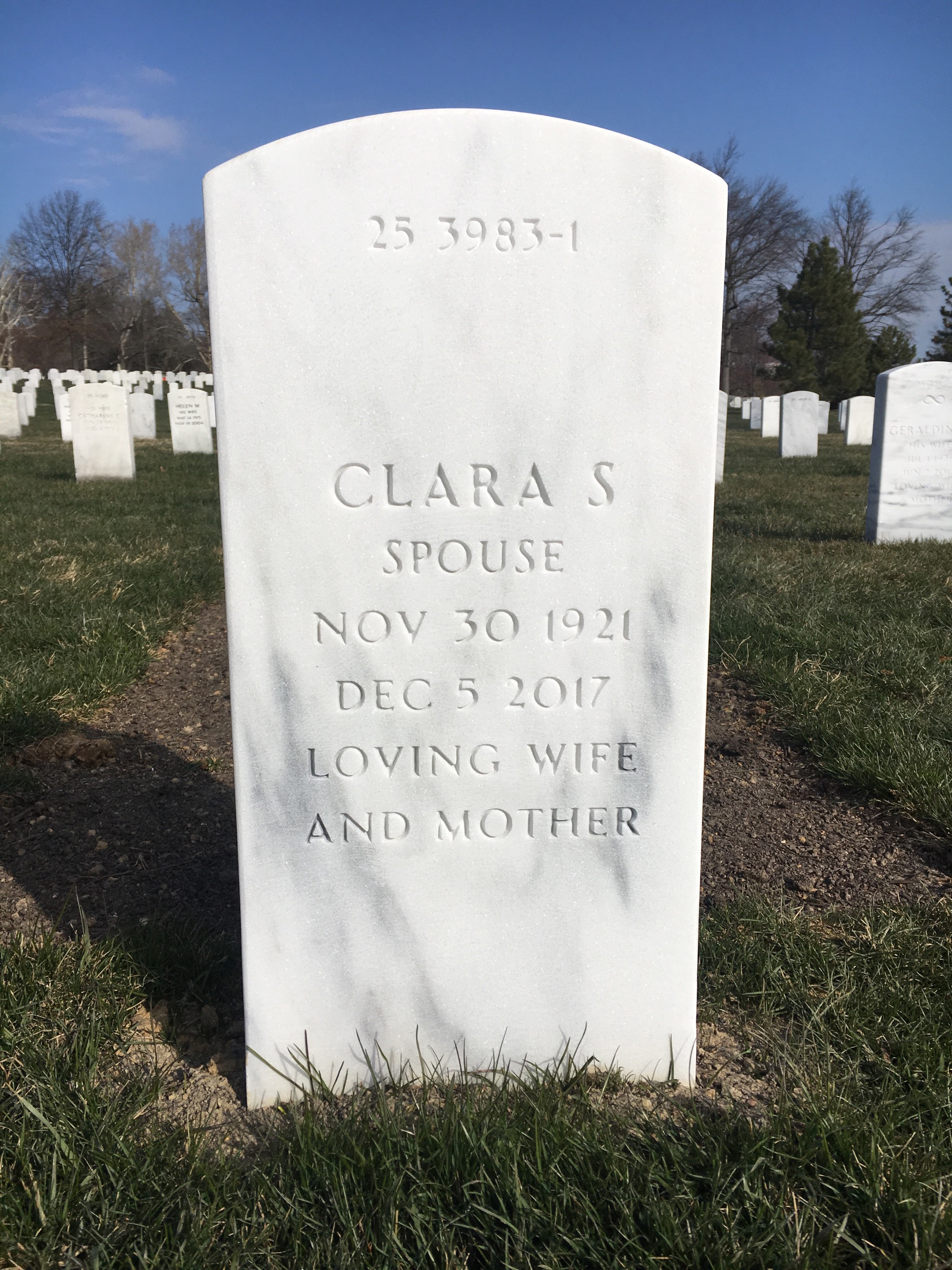 Back of headstone — John Butchko