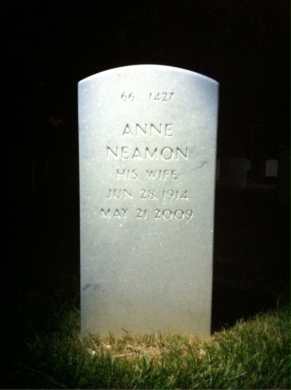 Back of headstone — Paul Scordas