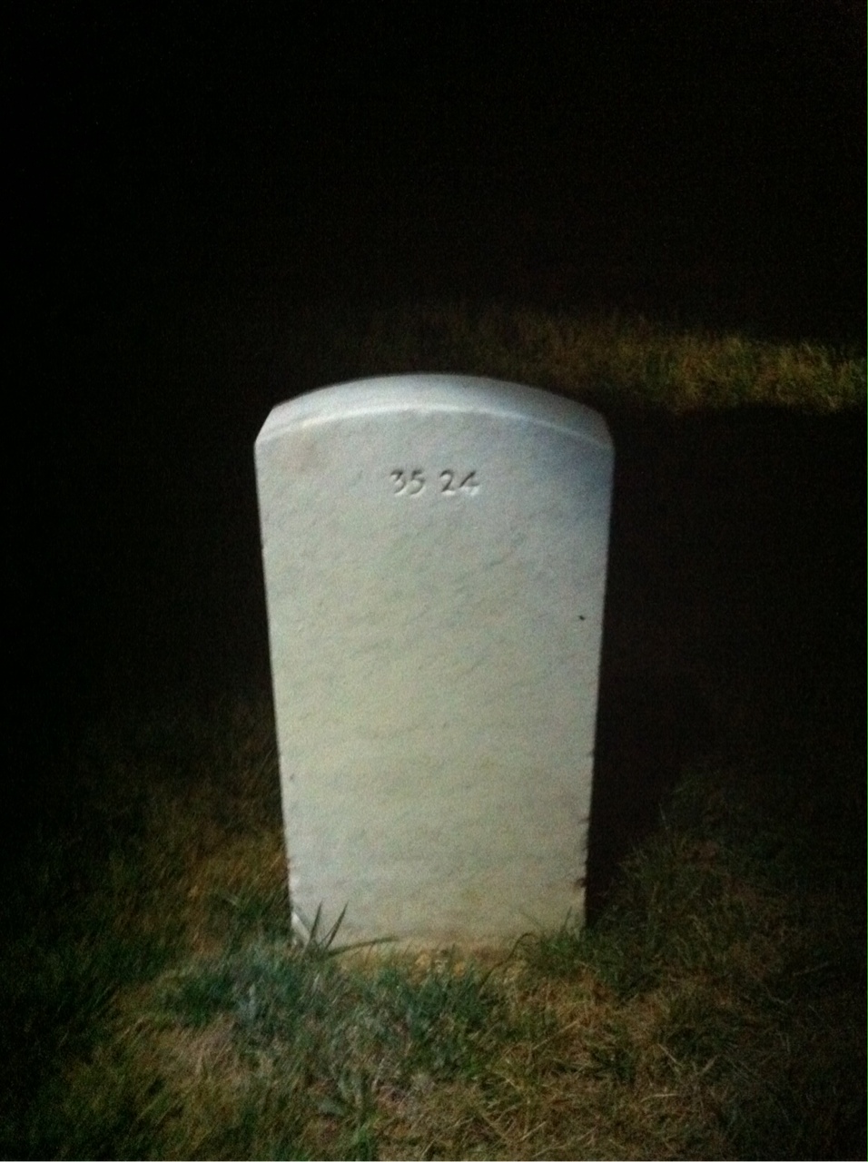 Back of headstone — George H Russ