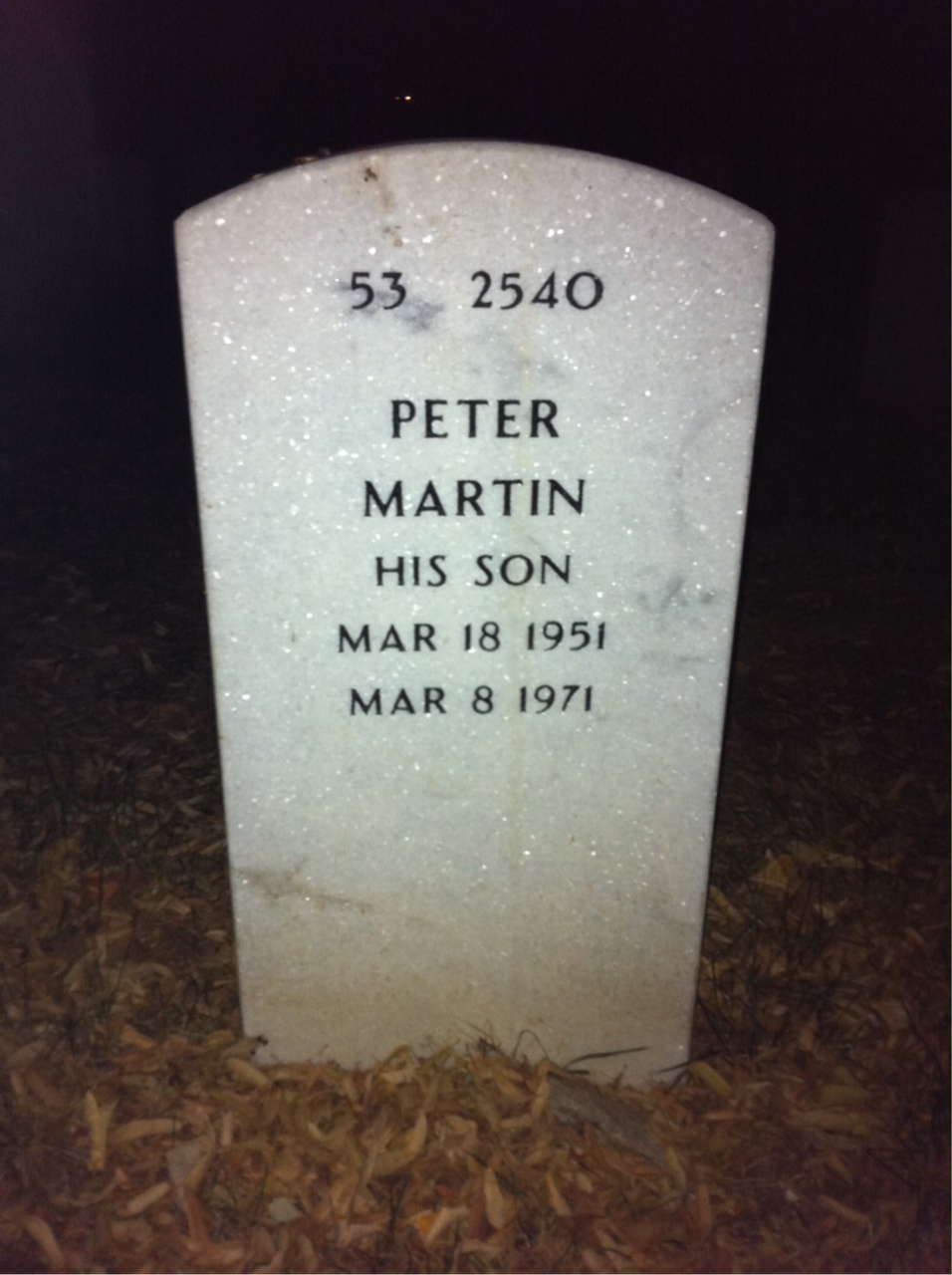 Back of headstone — Charles Donovan