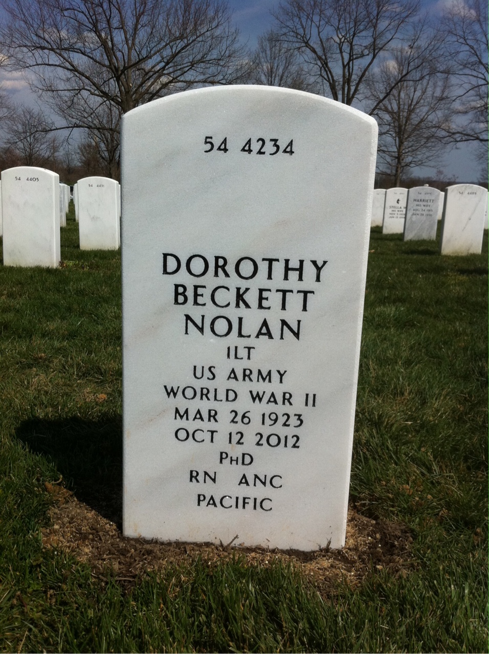 Back of headstone — Martin Nolan