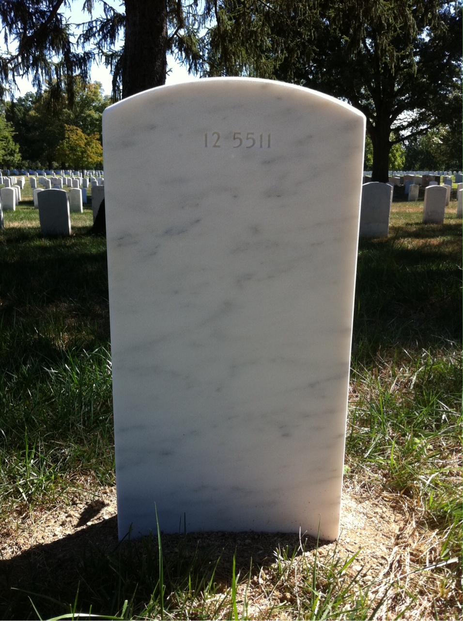 Back of headstone — George Cox