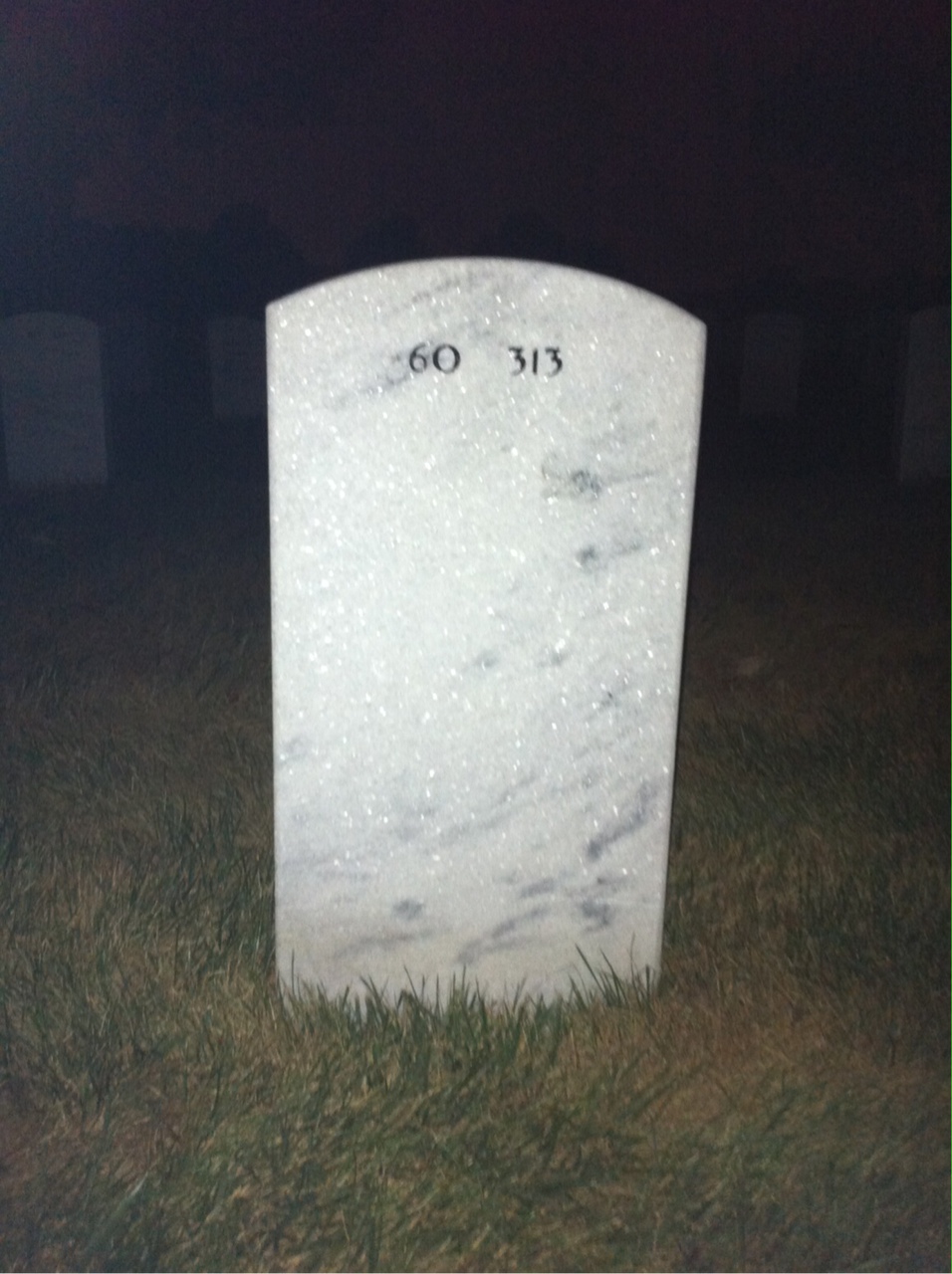 Back of headstone — Albert Dawson