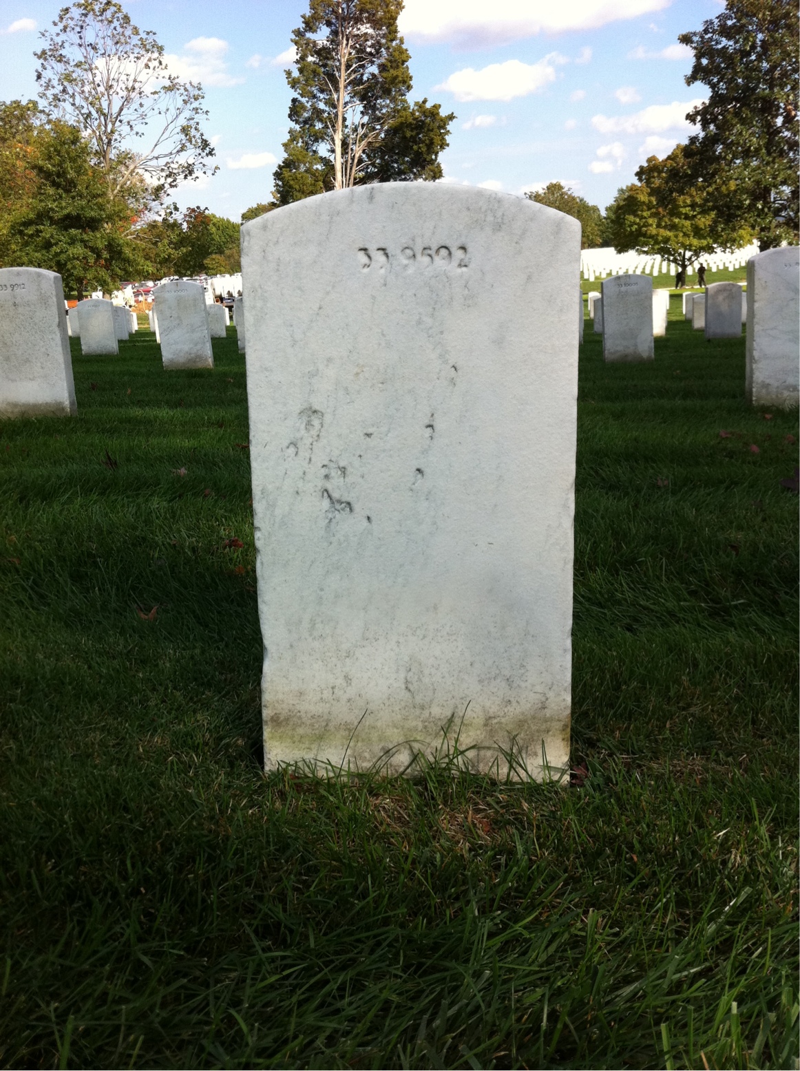 Back of headstone — William Murphy