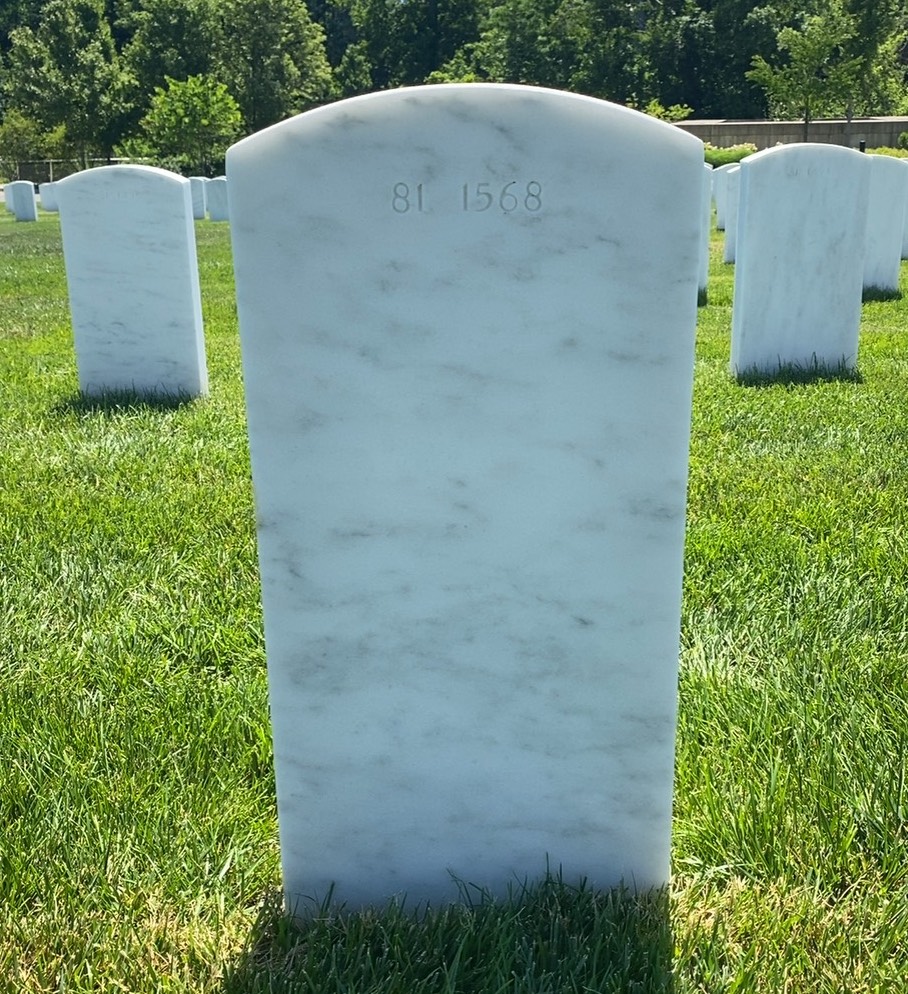 Back of headstone — William G Koch