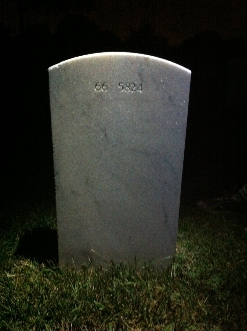 Back of headstone — Robert Atkins