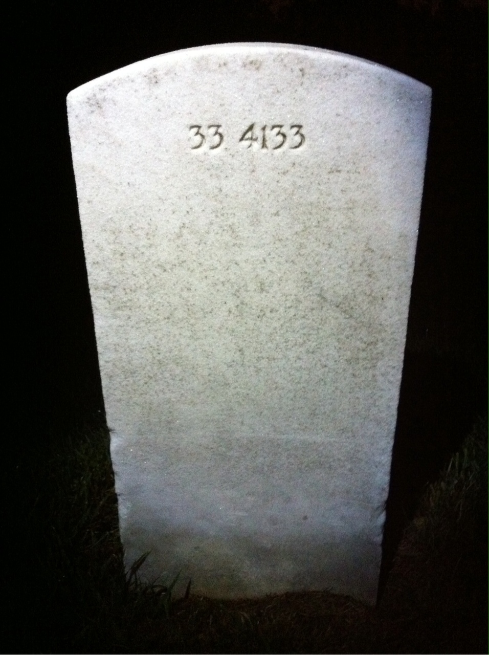 Back of headstone — Theodore Boswell