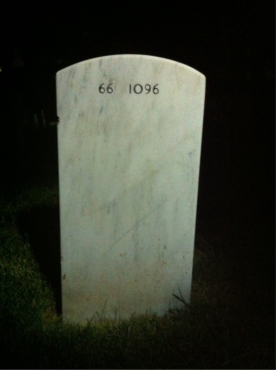 Back of headstone — John Riester