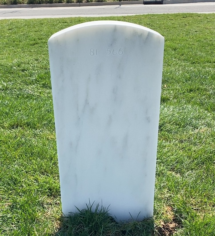 Back of headstone — Daniel Terrance Nungesser