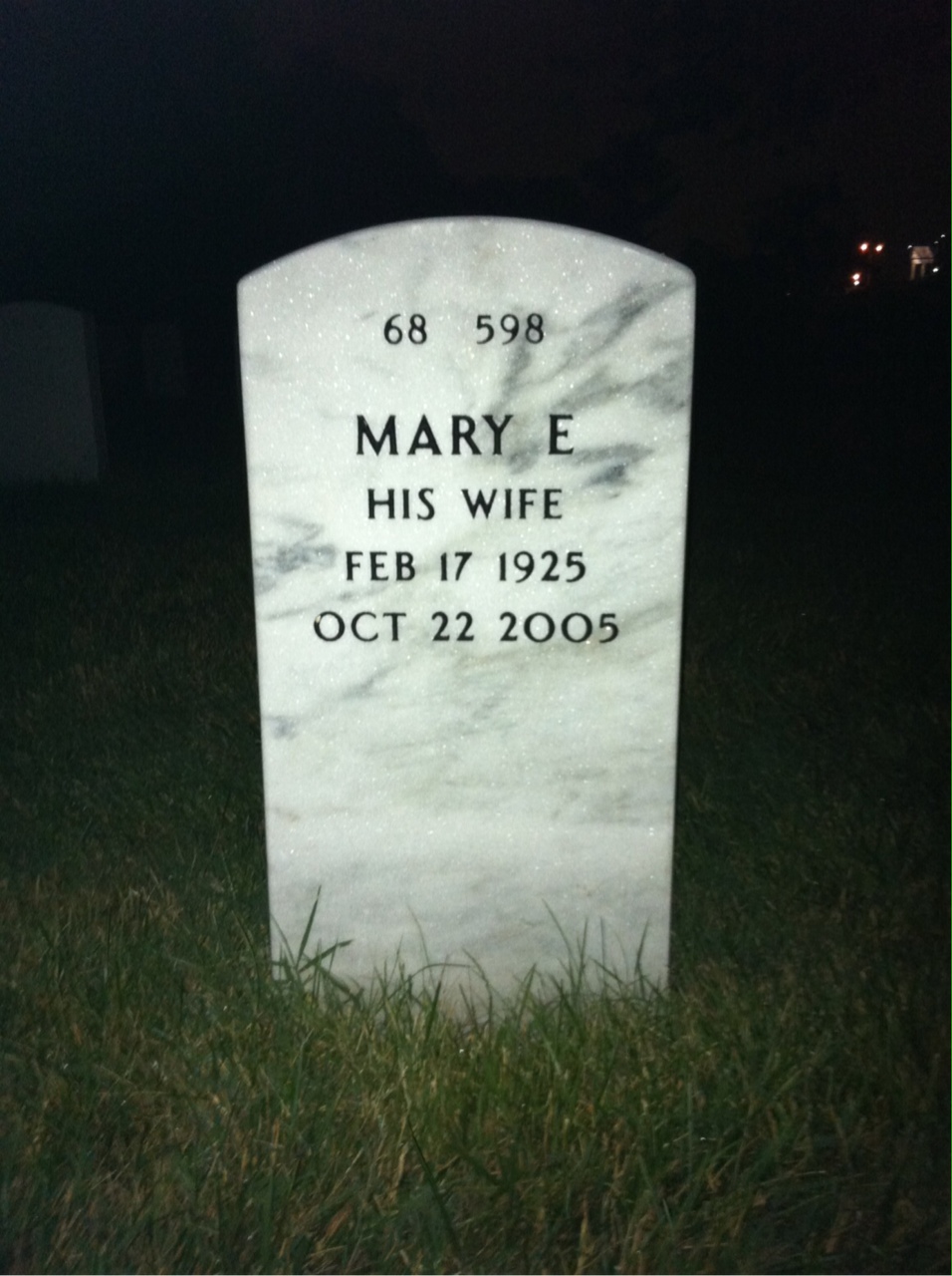 Back of headstone — Eugene Spelman