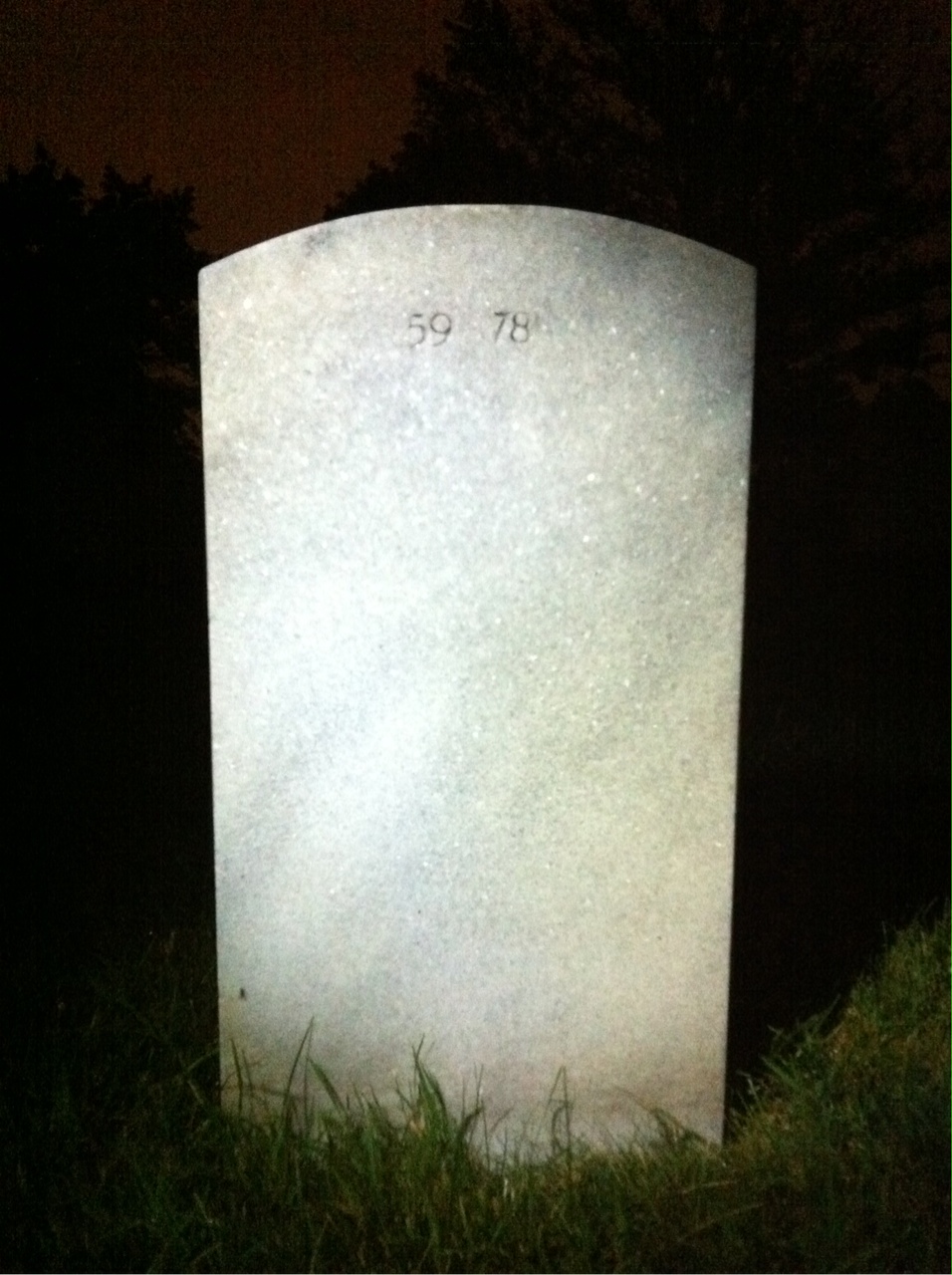 Back of headstone — Kevin Andrew Kerne