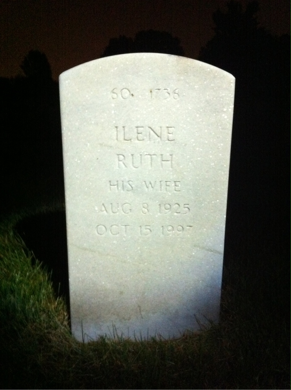 Back of headstone — Arthur Pearsall