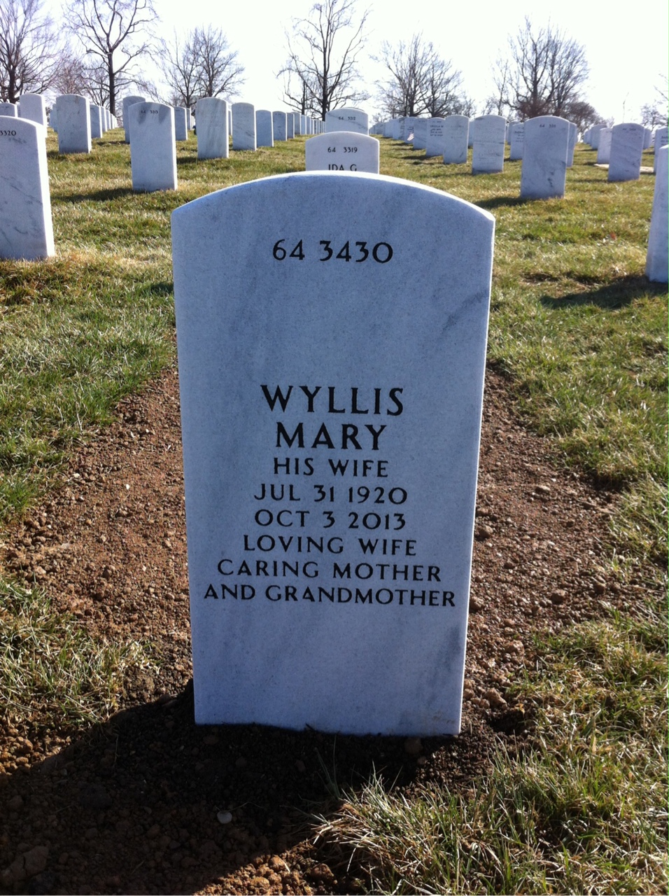 Back of headstone — William Leonhard
