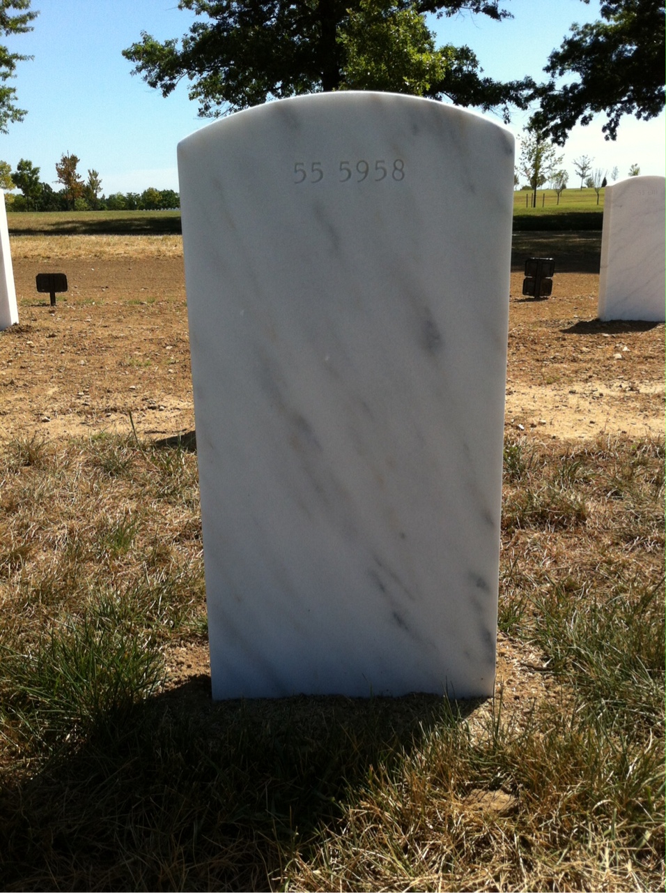 Back of headstone — Walter W Salmon