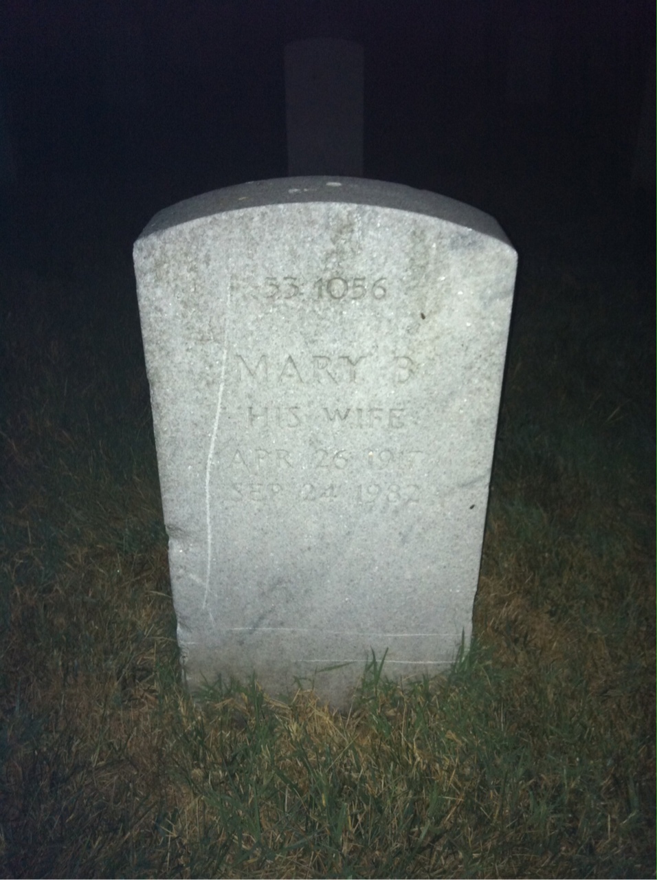 Back of headstone — Edwin Beggs