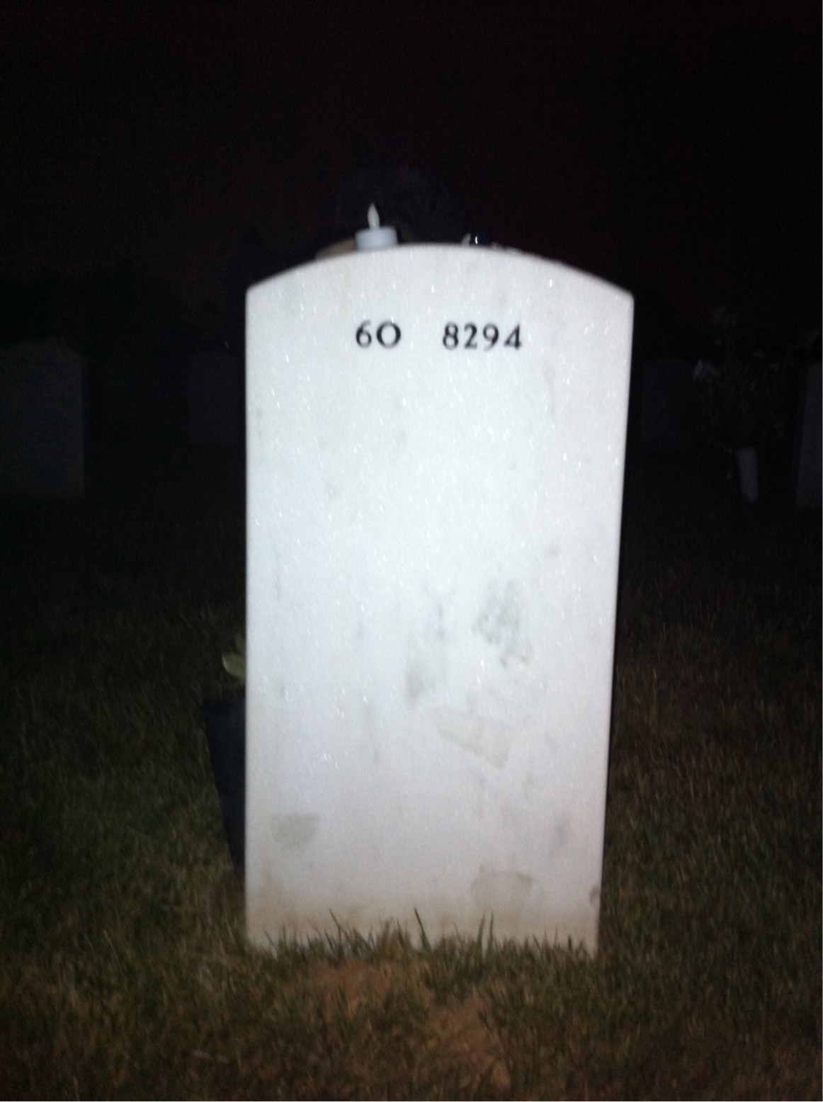 Back of headstone — Michael Martino