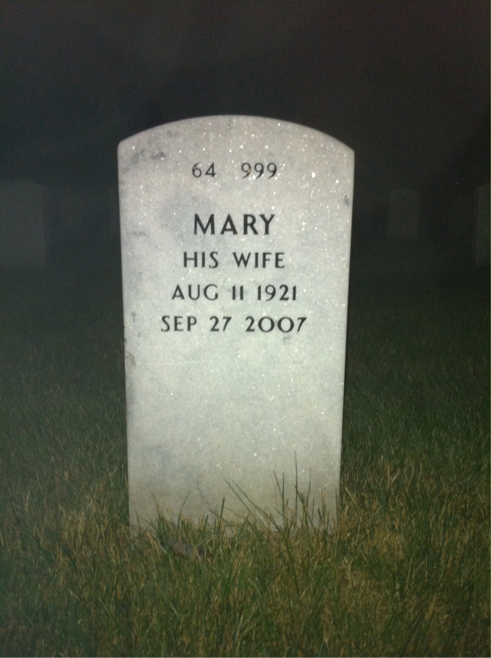 Back of headstone — Thomas Deas