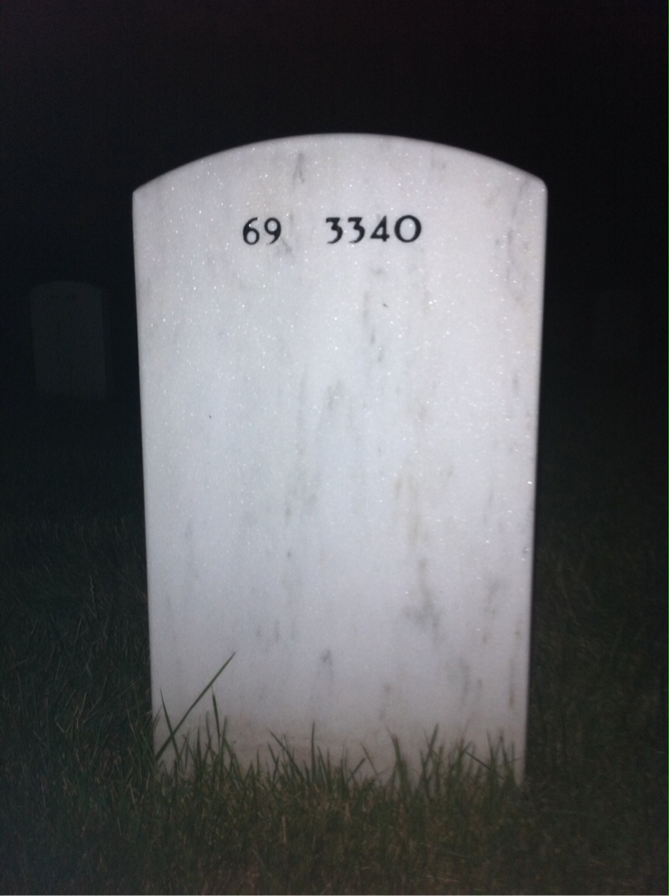 Back of headstone — Leon Williams