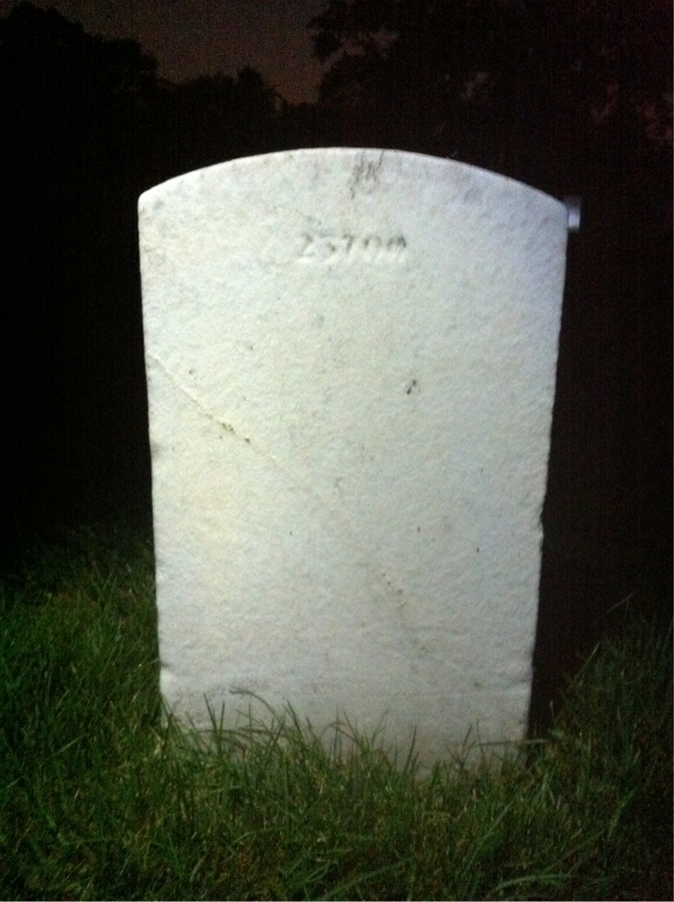 Back of headstone — William Corbett