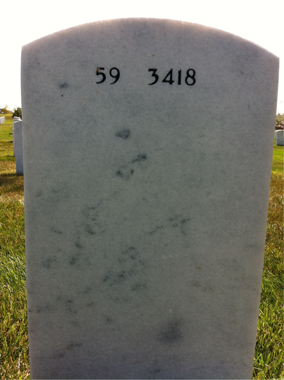 Back of headstone — Bernadette Mckay